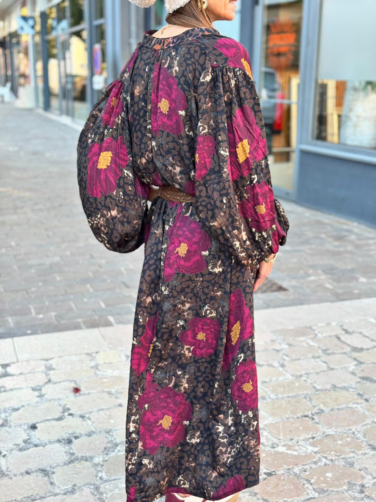 Robe FLORA Bordeaux