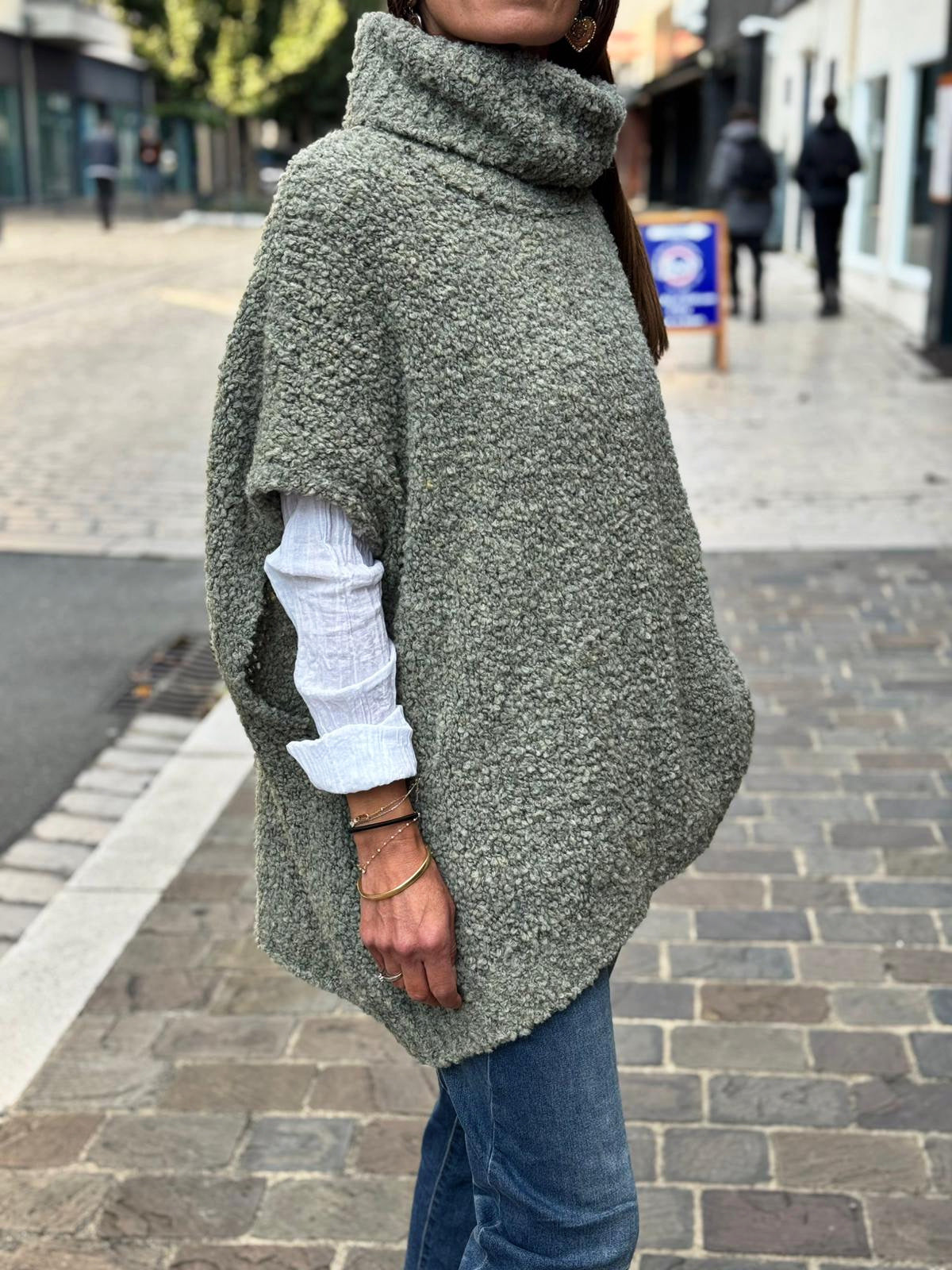 Pull sans manche BERNIE Kaki