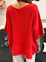 Charger l'image dans la galerie, Pull doux réversible LALY Rouge
