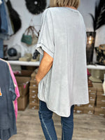 Charger l&#39;image dans la galerie, Tee shirt IBIZA Gris effet délavé
