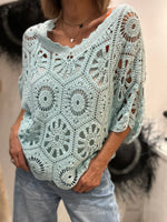 Charger l'image dans la galerie, Pull crochet + Top ZARA Aqua
