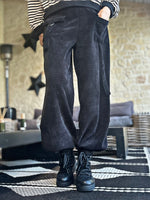 Charger l'image dans la galerie, Pantalon velours cotelé souple GASPARD Noir

