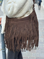 Charger l&#39;image dans la galerie, Sac à franges SAVANA Choco
