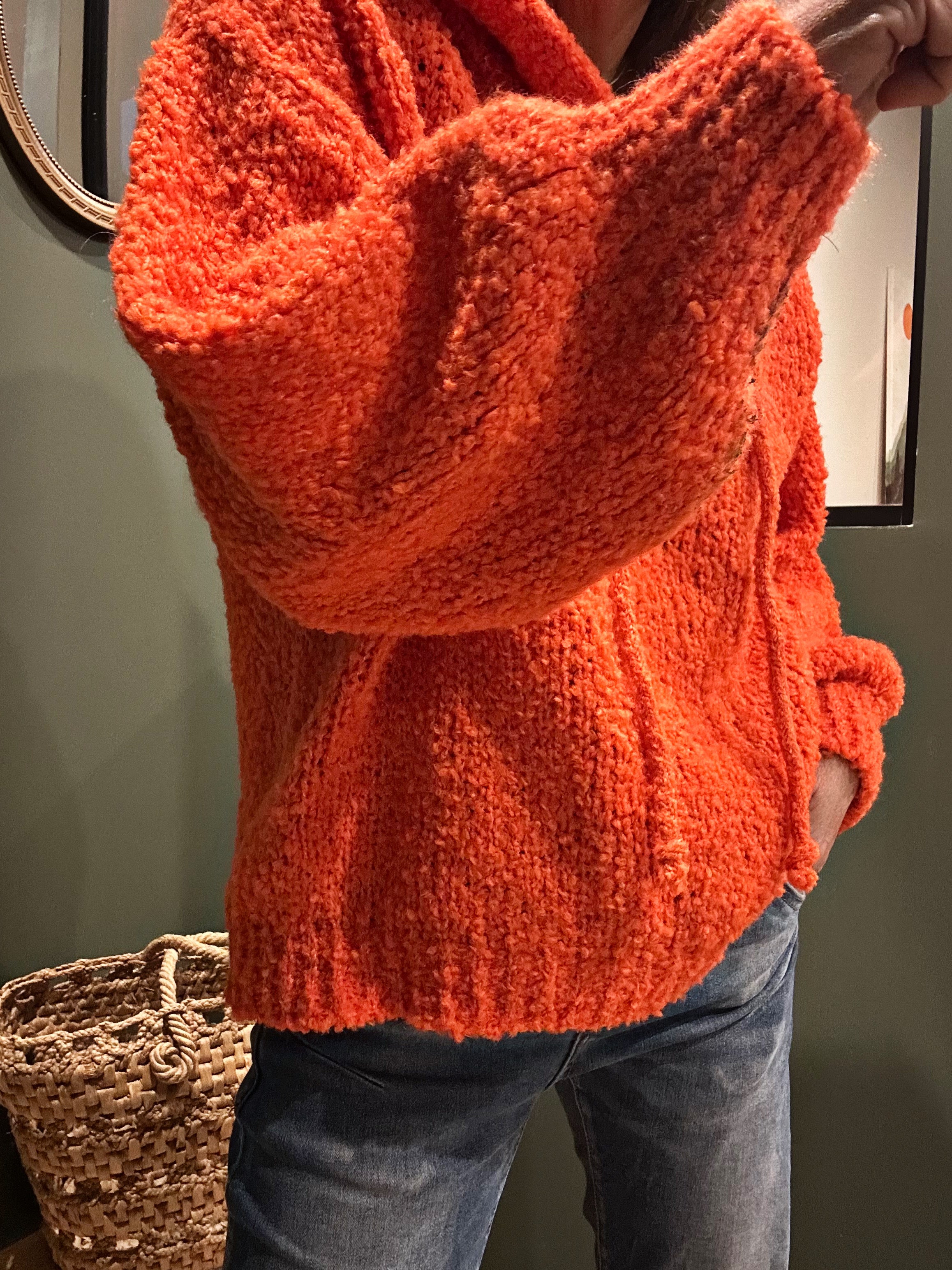 Pull à capuche RIVA Orange
