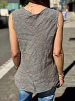 Charger l'image dans la galerie, Top lin Taupe - ZELYA
