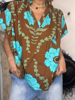 Charger l'image dans la galerie, Blouse imprimée Choco - FLOWER
