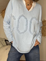 Charger l'image dans la galerie, Pull COCO Bleu ciel
