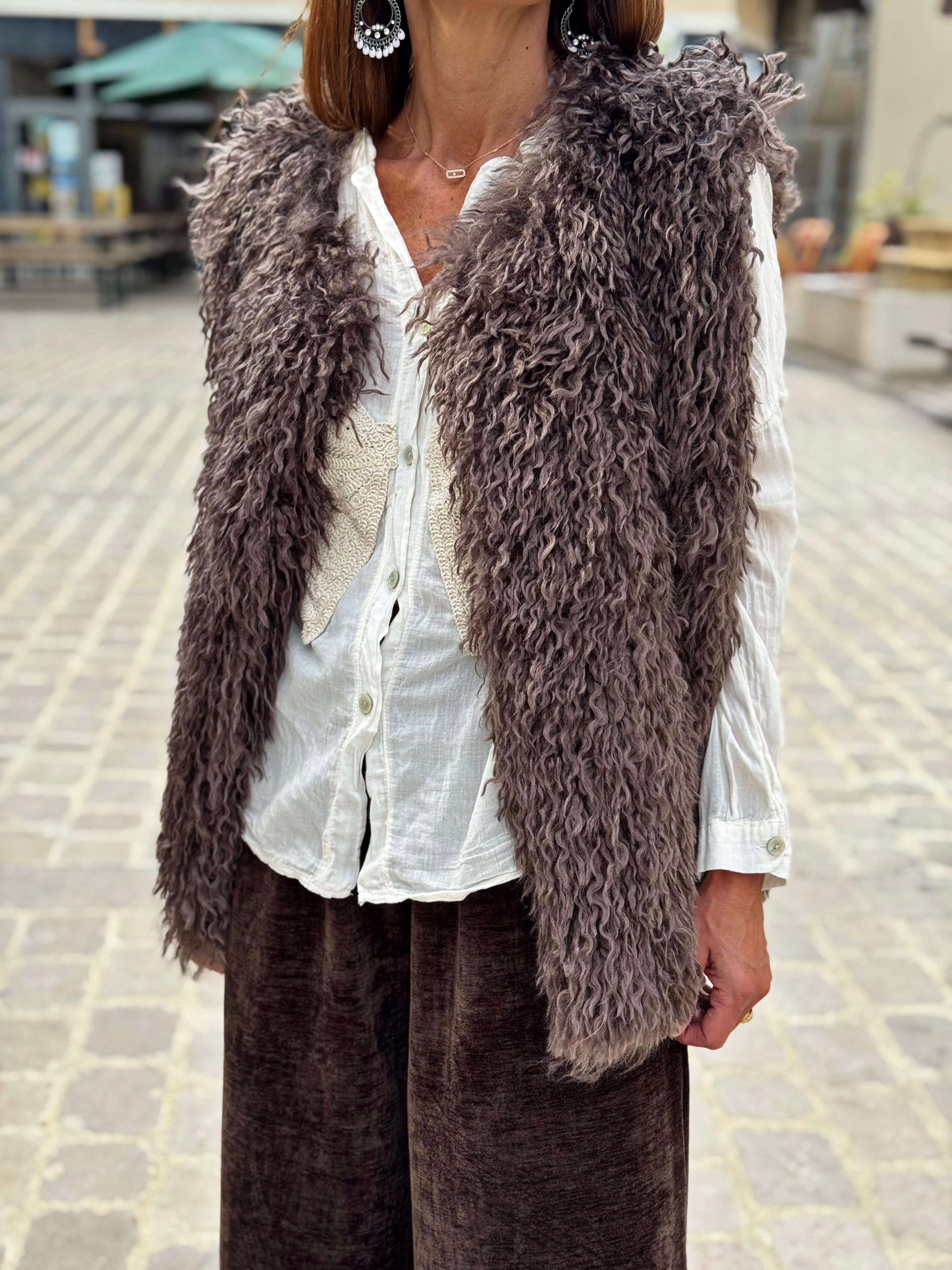 Gilet sans manche KIM Choco