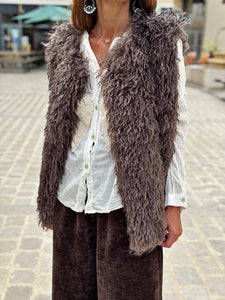 Gilet sans manche KIM Choco