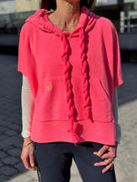 Charger l'image dans la galerie, Sweat SPATULA Banditas Fuchsia coton gratté coupe large
