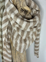 Load image into Gallery viewer, NELIA Beige/Ecru triangle scarf
