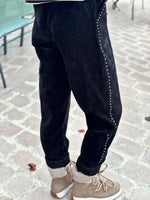 Charger l'image dans la galerie, Pantalon velours cotelé souple LEON Noir
