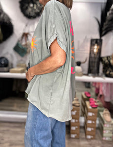 Tee shirt CIAO BELLA Kaki