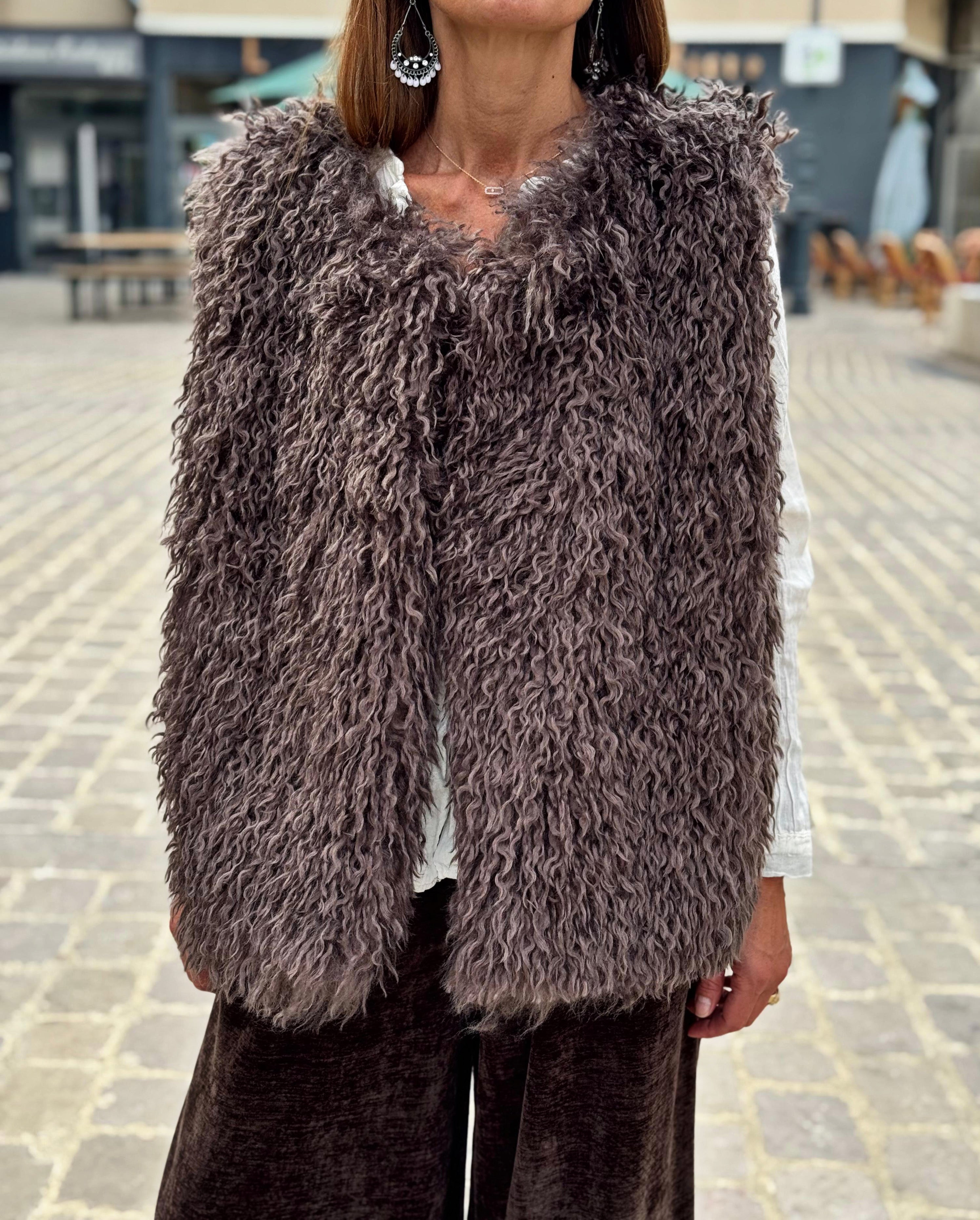 Gilet sans manche KIM Choco