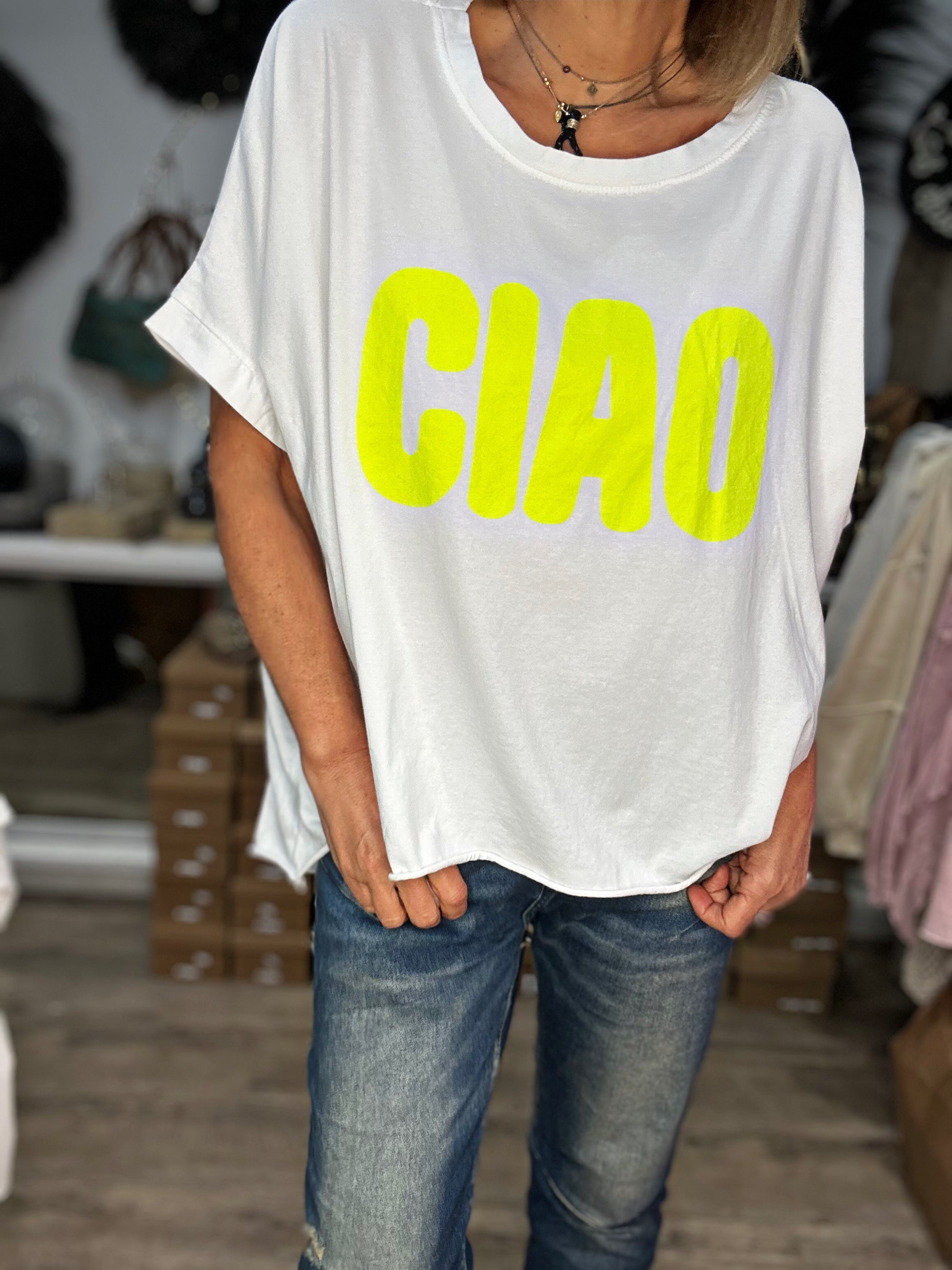 Tee shirt LEONIE Blanc/Jaune