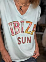 Charger l&#39;image dans la galerie, Tee shirt IBIZA SUN Aqua
