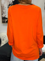 Charger l'image dans la galerie, T-shirt manches longues Orange - ILONA
