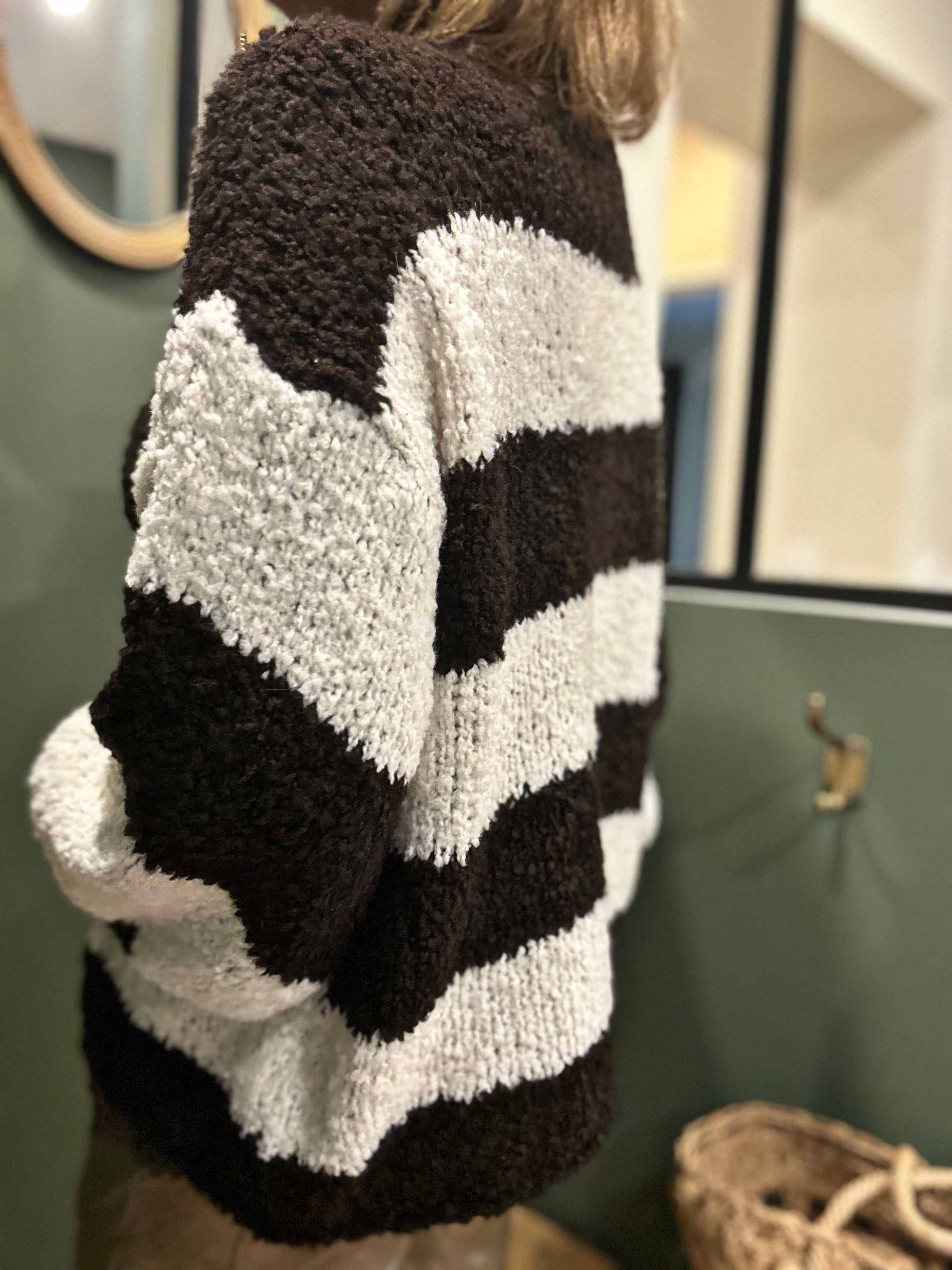 Pull NARO Choco/Blanc