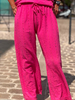 Charger l'image dans la galerie, Ensemble top et pantalon Fuchsia - JANEL
