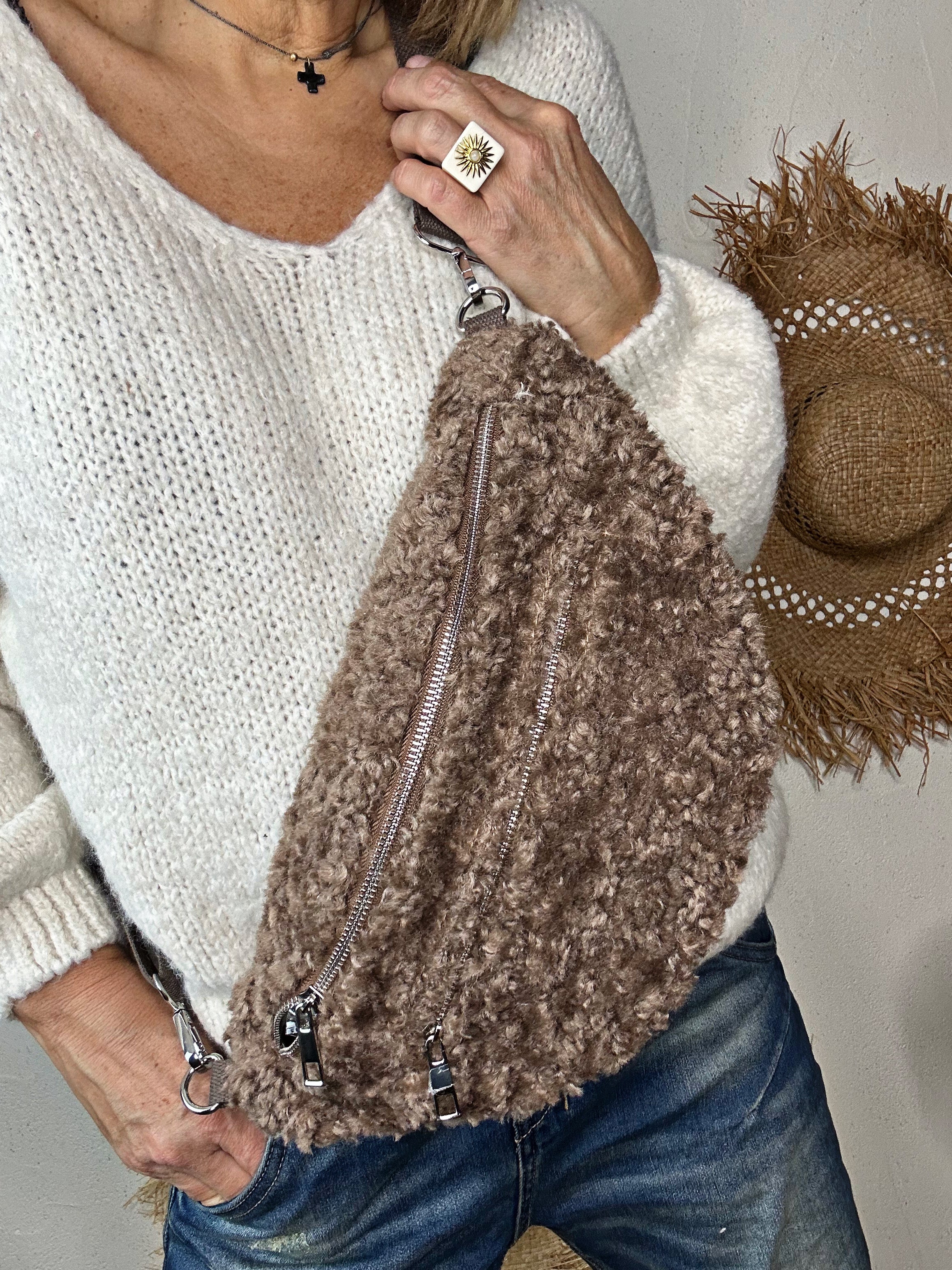 Sac banane ANGE Taupe