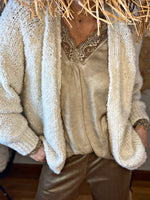Charger l&#39;image dans la galerie, Gilet bouclette AMAURY Ecru
