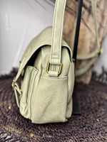 Charger l'image dans la galerie, Sac bandoulière BRUME Vert effet cuir grainé
