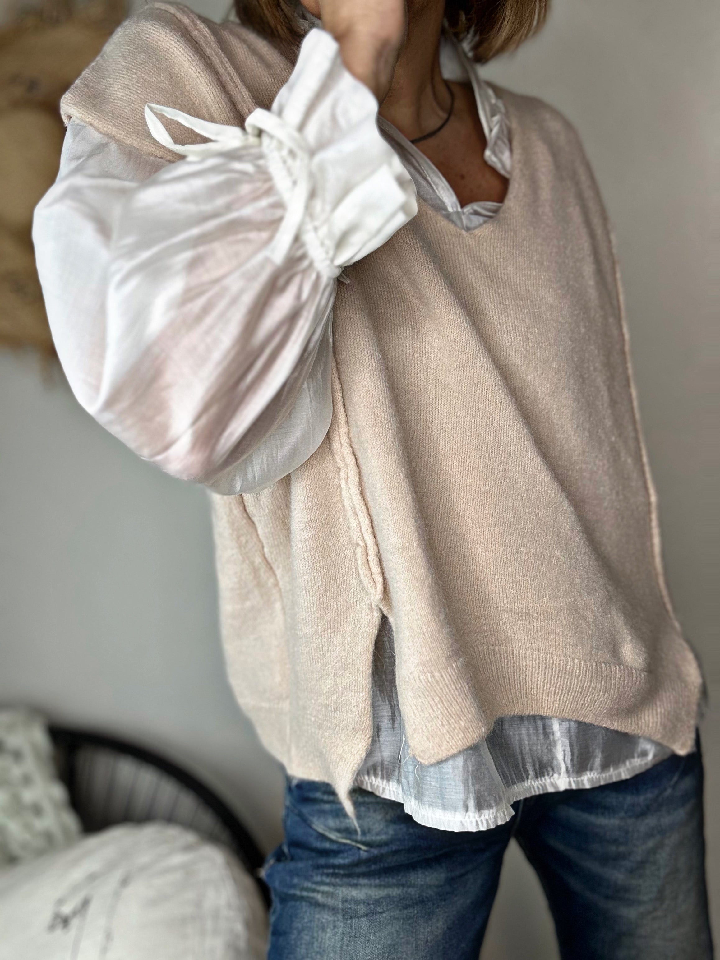 Pull HEDI Beige/Rosé