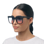 Charger l'image dans la galerie, Lunettes de soleil ROMA noir verres bleu/rose - OKKIA
