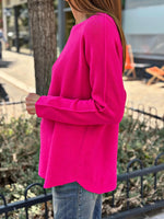Charger l&#39;image dans la galerie, Pull doux LINO Fuchsia
