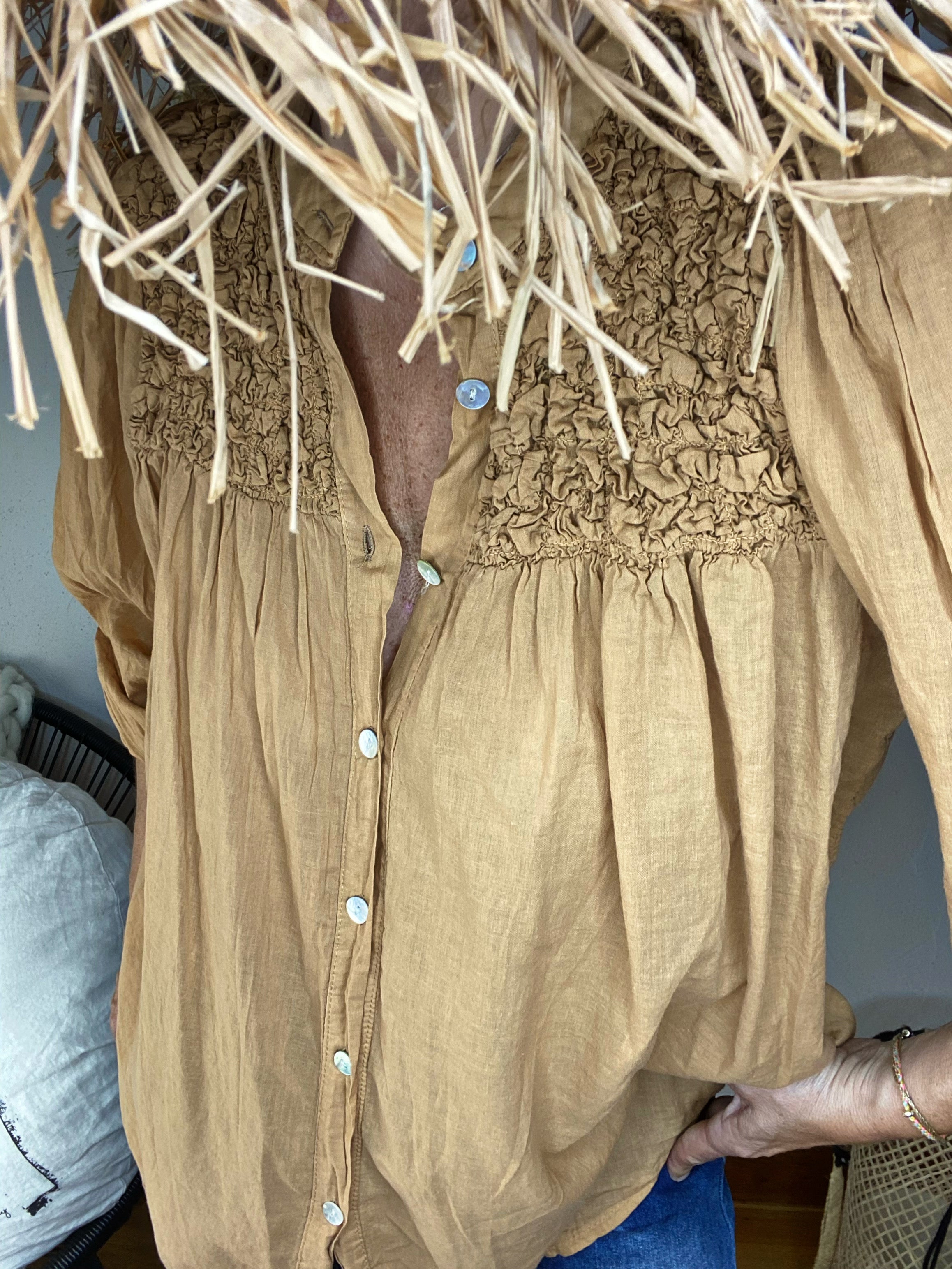Chemise LIDIA Camel