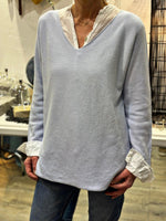 Charger l'image dans la galerie, Pull doux TAO Bleu ciel
