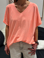 Charger l'image dans la galerie, Tee shirt uni LORIS Corail

