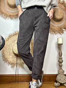 Pantalon velours GILDAS Choco