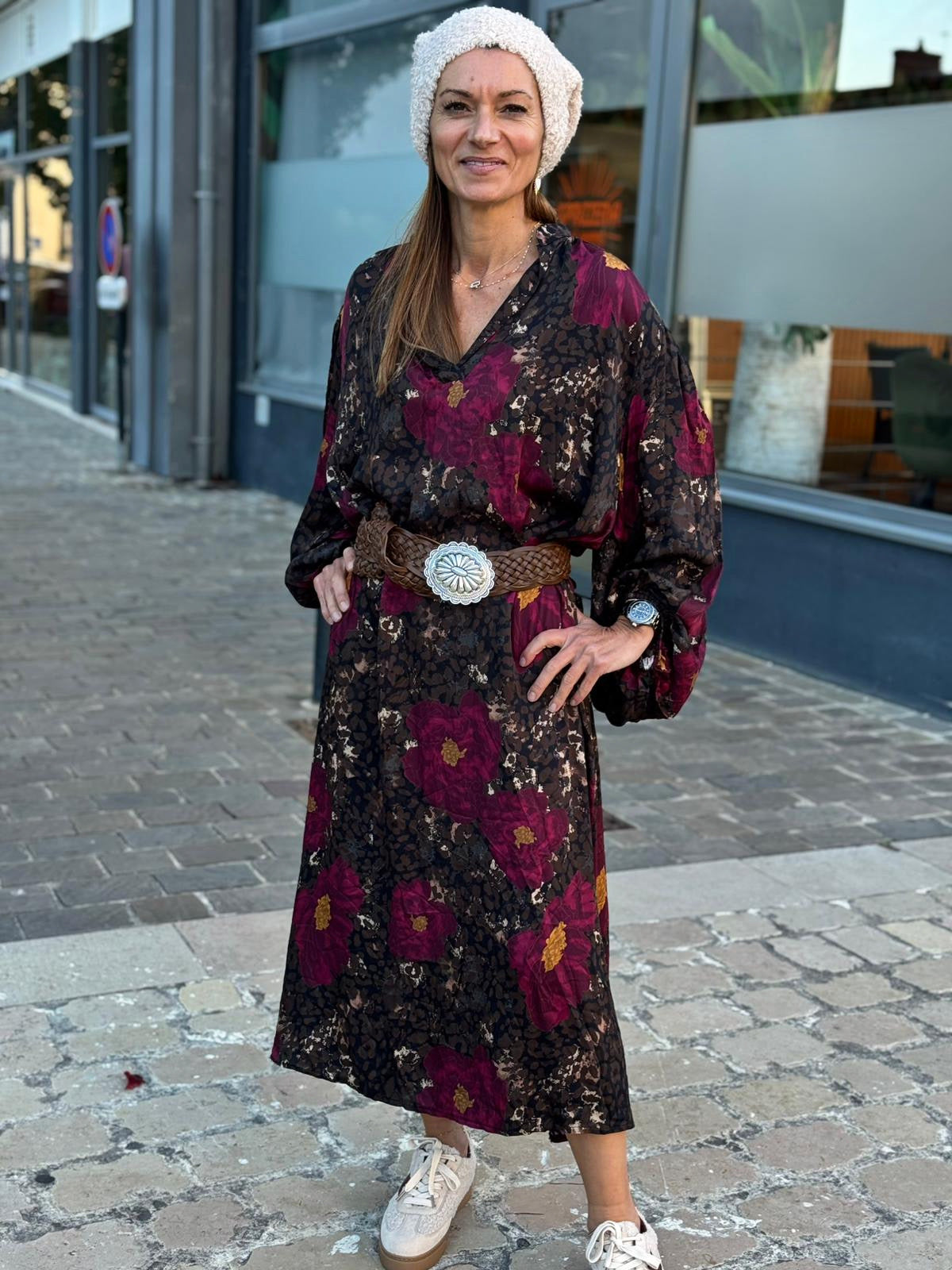 Robe FLORA Bordeaux