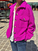 Charger l&#39;image dans la galerie, Blouson bouclette GAB Fuchsia
