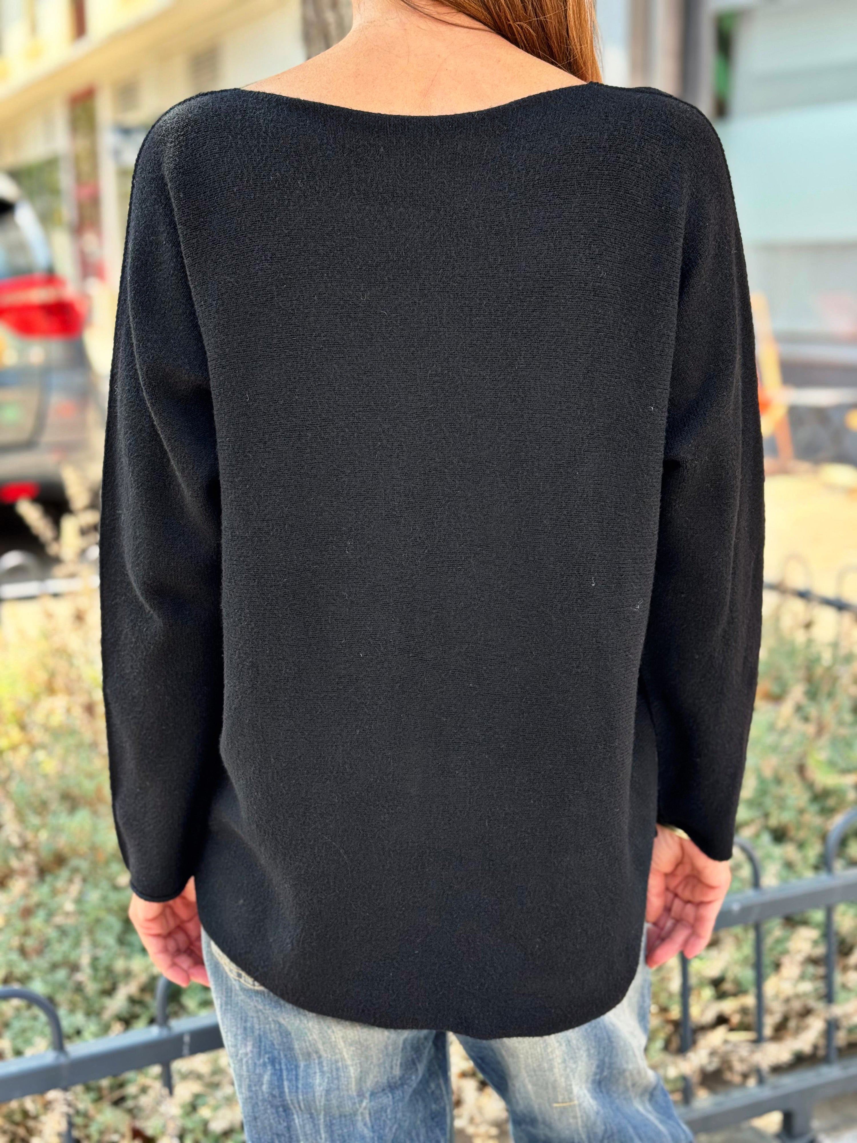 Pull doux LINO Noir