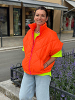 Charger l&#39;image dans la galerie, Doudoune manches courtes FIZZ Orange fluo
