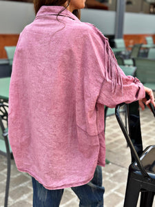Chemise DAKOTA Bois de Rose effet délavé