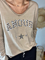 Charger l&#39;image dans la galerie, Tee shirt AMOUR Camel
