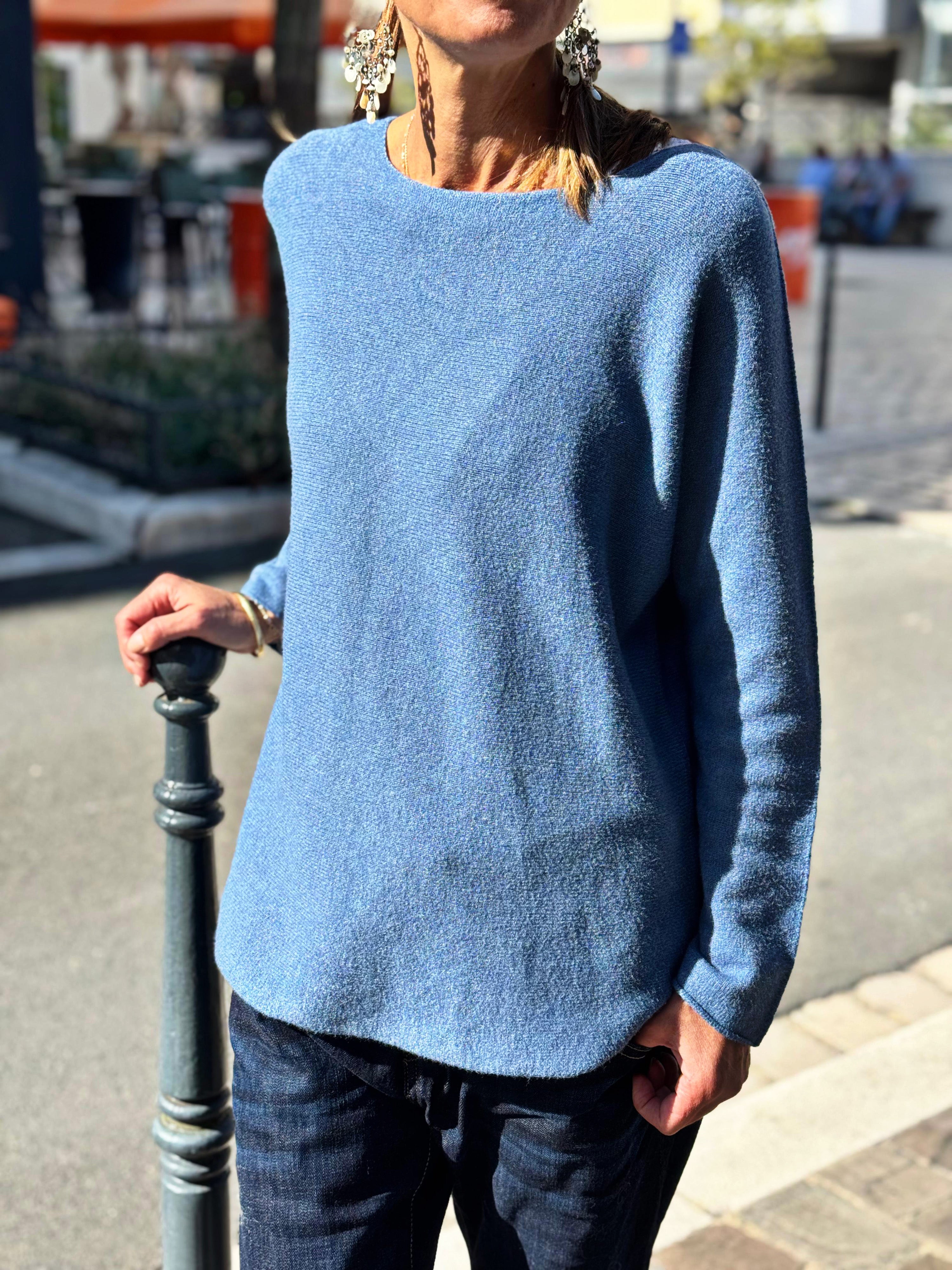 Pull doux LINO Bleu