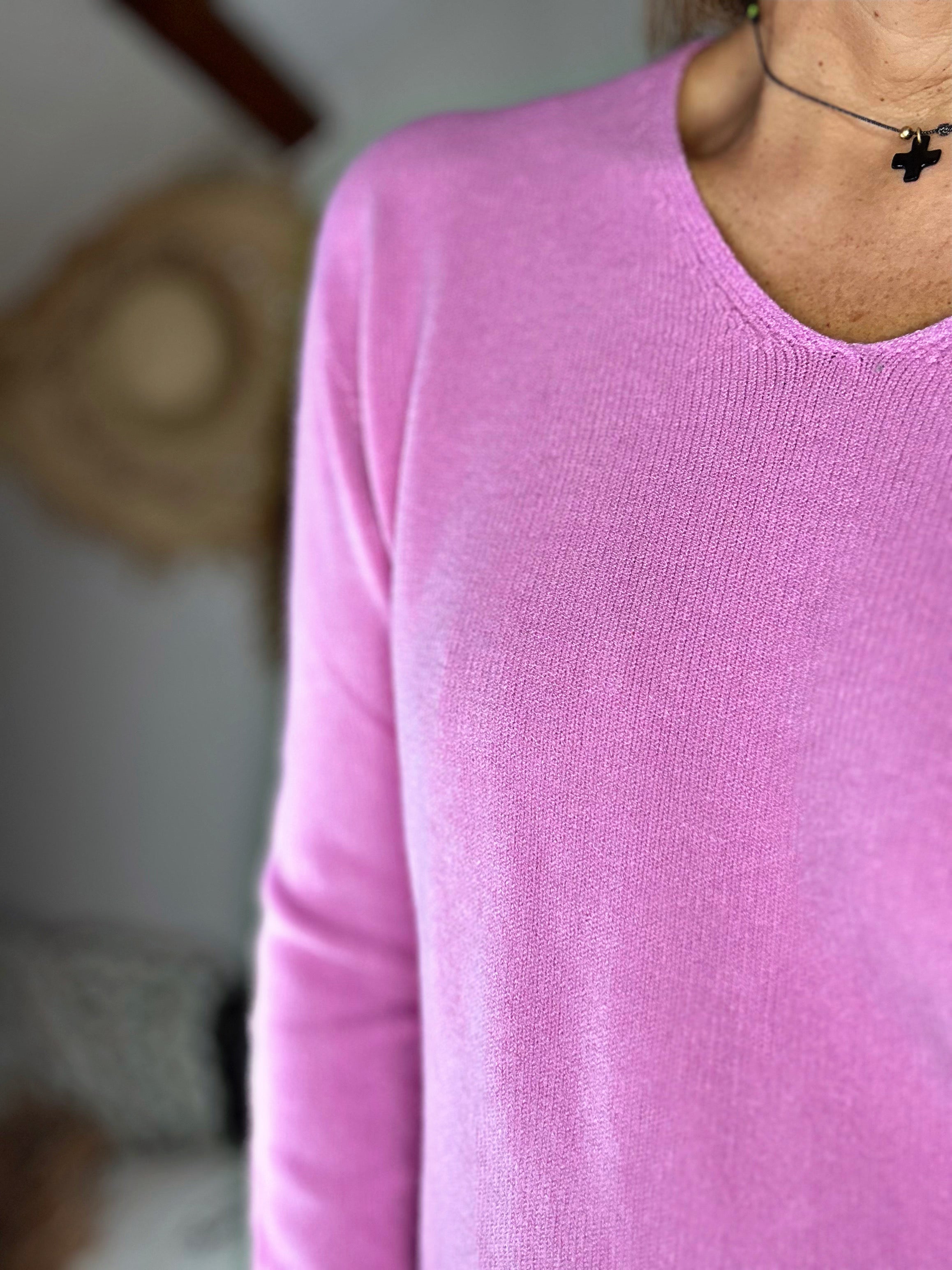 Pull tout doux SYLVANO Rose malabar