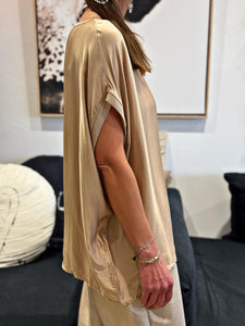 Top satiné SERENITE Camel