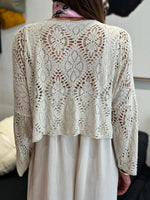 Charger l'image dans la galerie, Gilet crochet Ecru - Maelle

