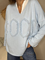 Charger l'image dans la galerie, Pull COCO Bleu ciel
