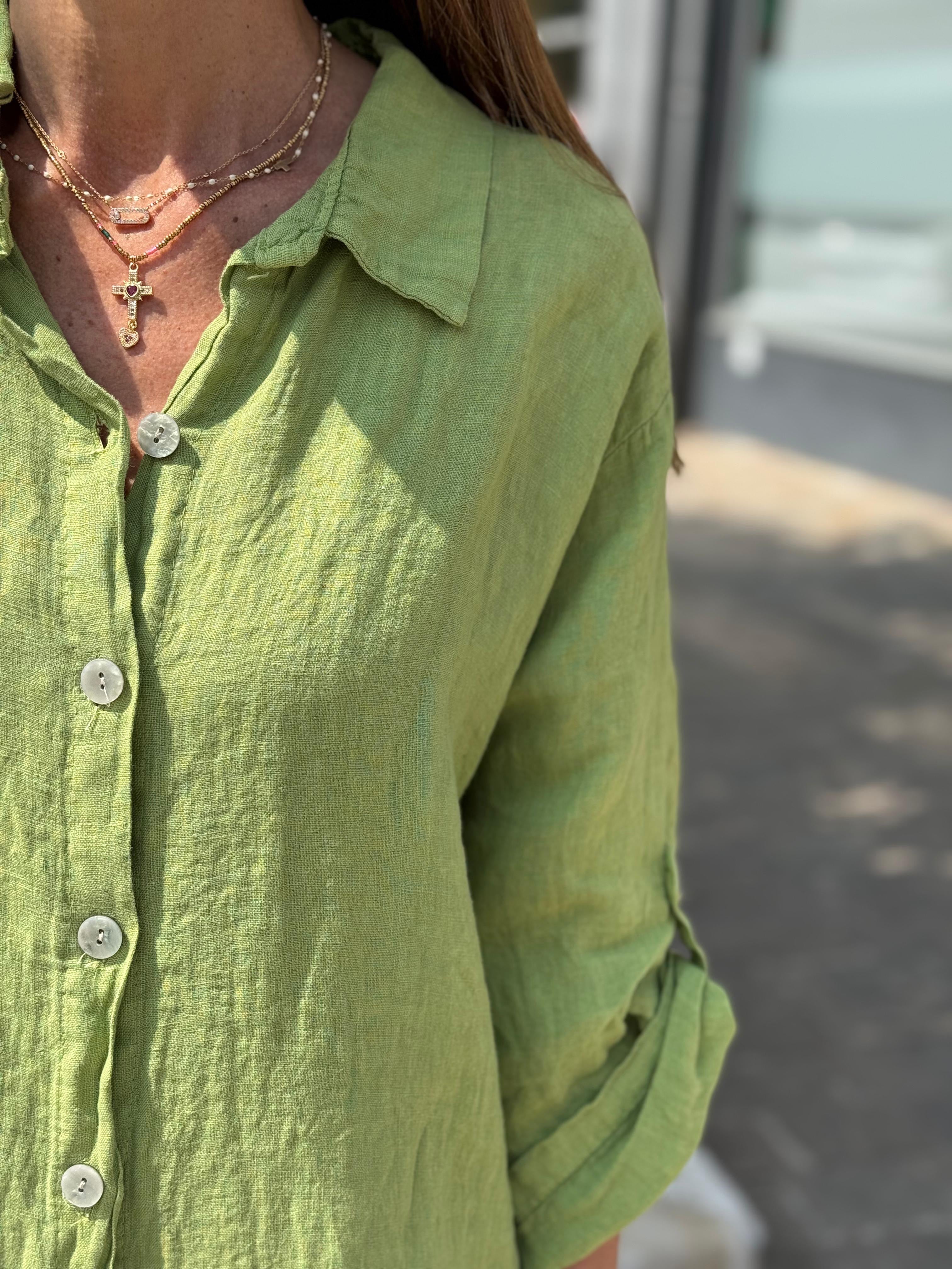 Robe lin  HAVANA Vert