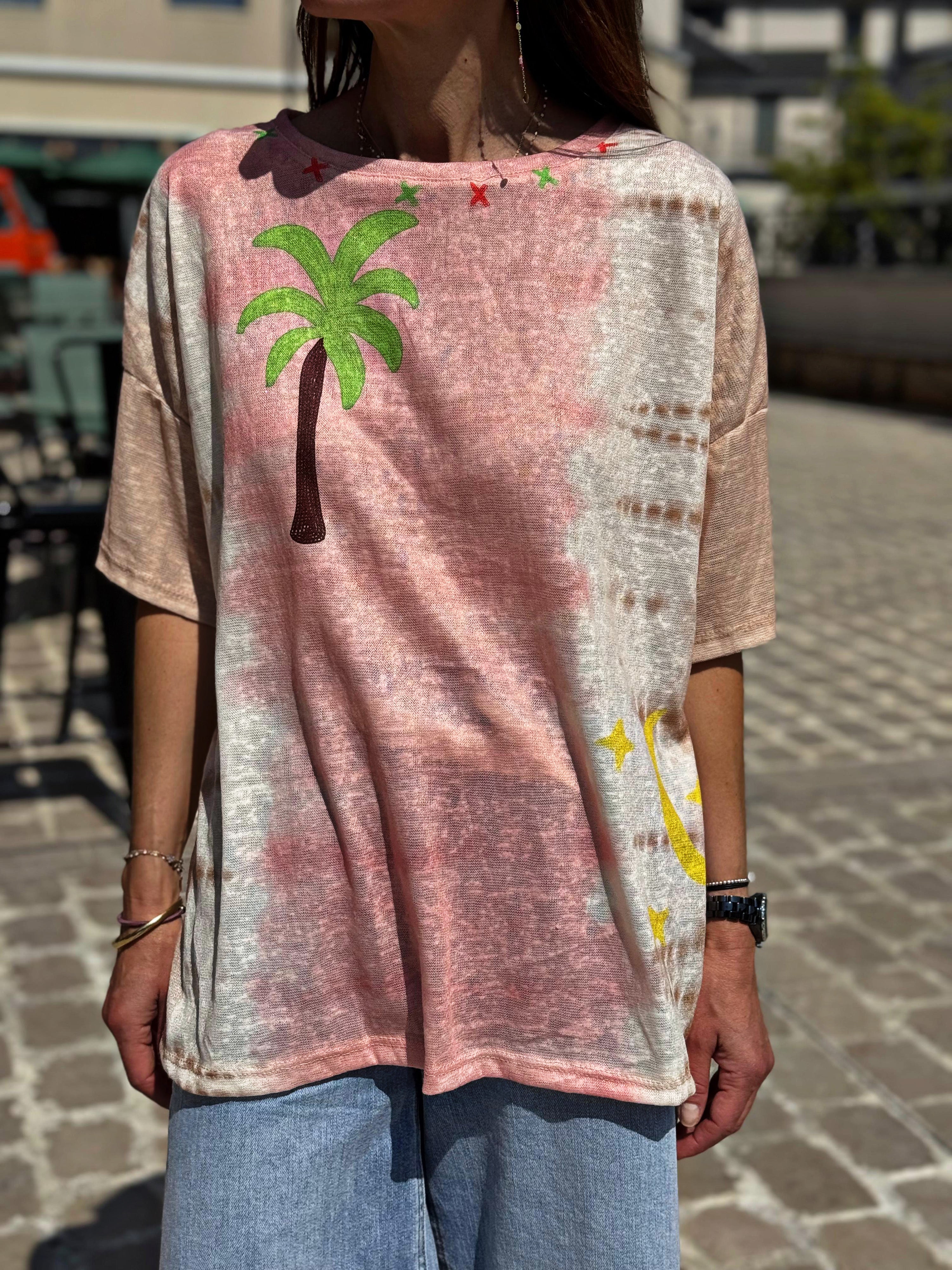 Tee shirt PALMIE  Rose