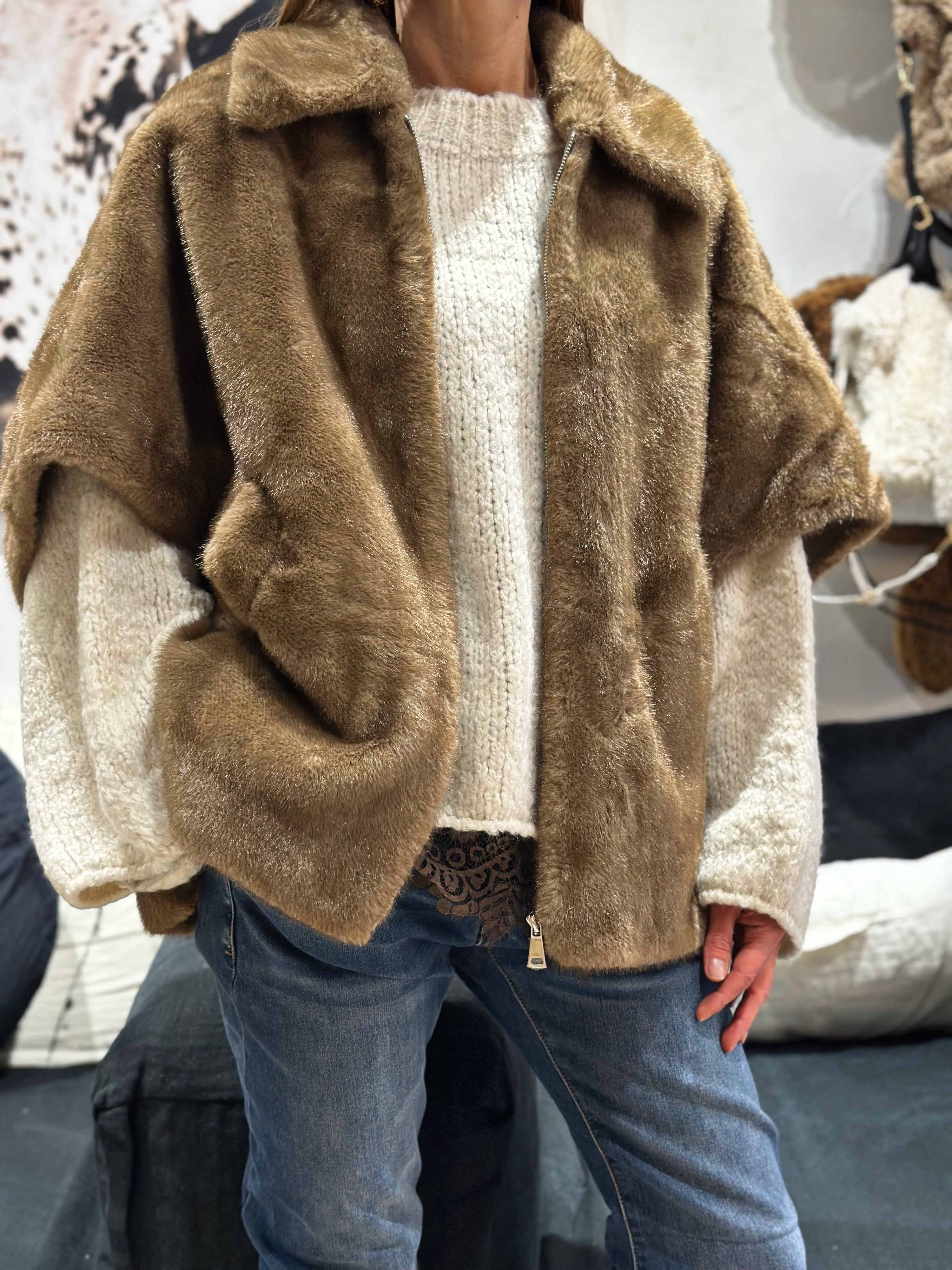 Veste/Poncho MAYA Camel