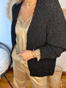 Gilet bouclette AMAURY Noir