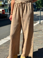 Charger l'image dans la galerie, Ensemble top et pantalon Camel - JANEL
