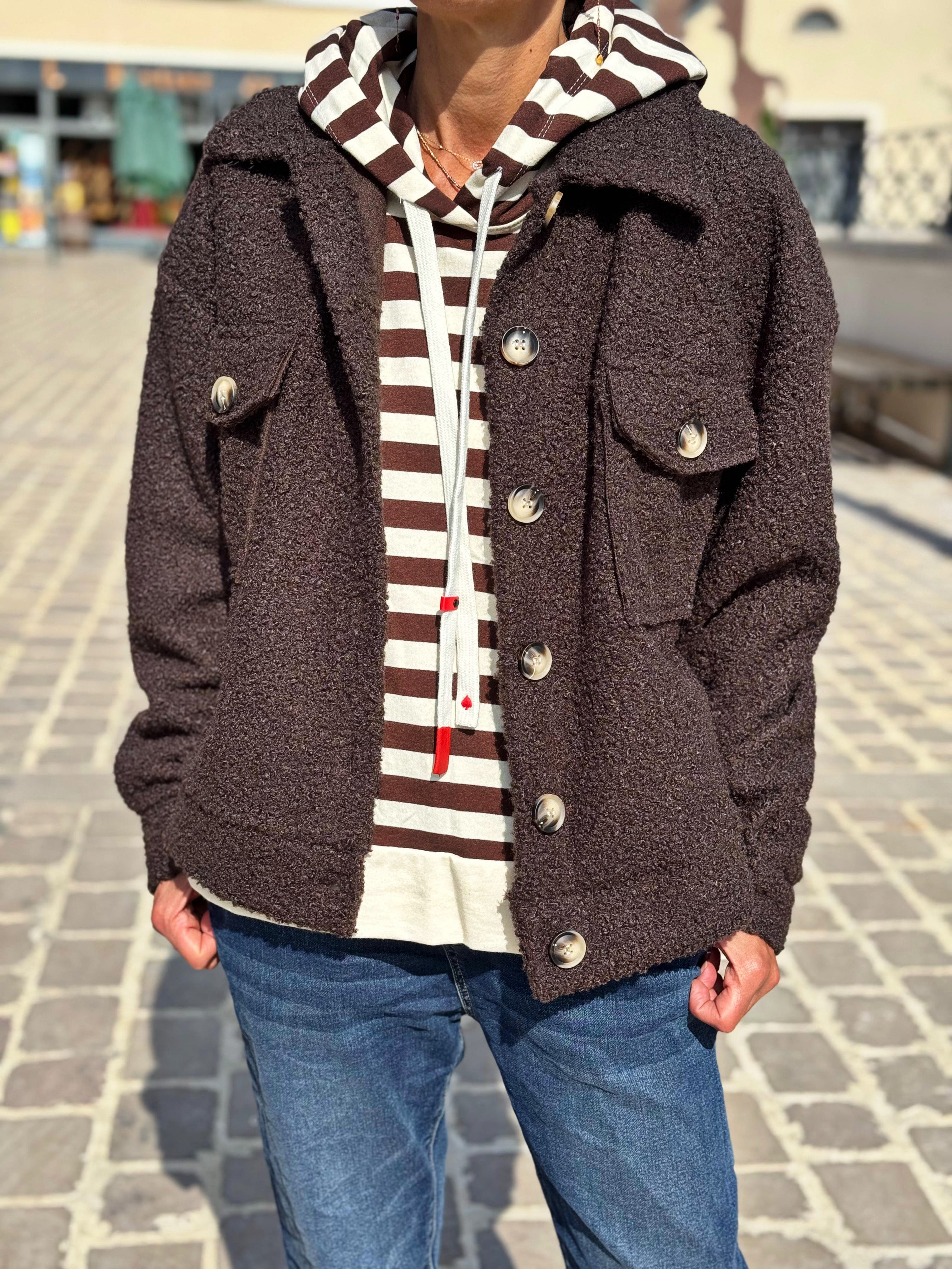 Blouson bouclette GAB Choco